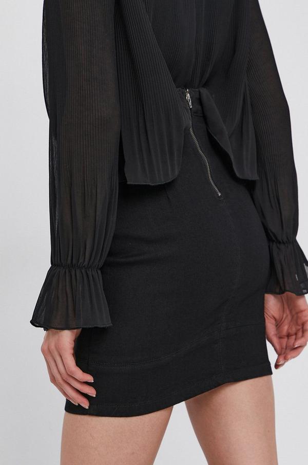 Džínová sukně Only černá barva, mini, jednoduchá