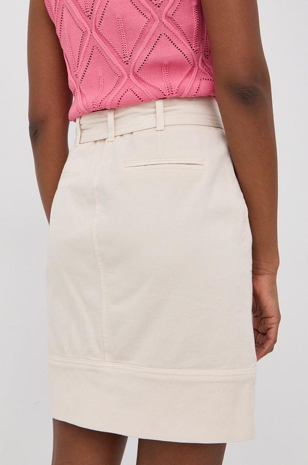 Sukně Pinko béžová barva, mini, jednoduchý
