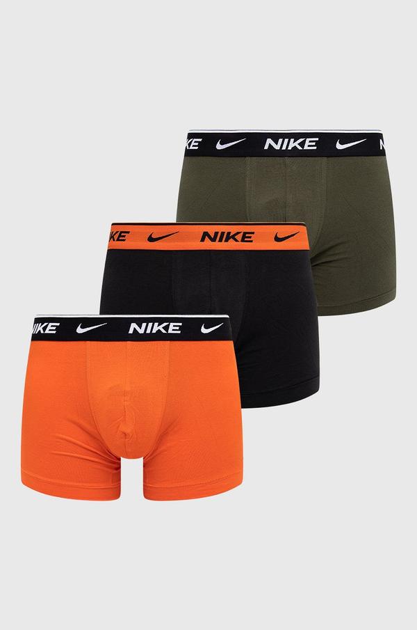 Boxerky Nike ( 3-pak) pánské, oranžová barva