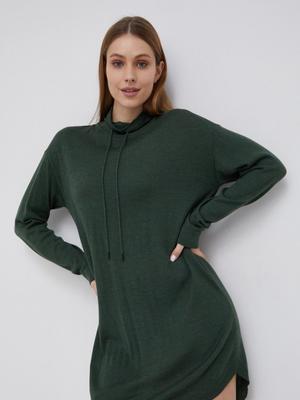 Vlněné šaty G-Star Raw zelená barva, mini, oversize