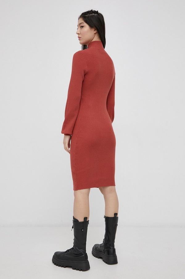 Šaty Vero Moda červená barva, mini, přiléhavé