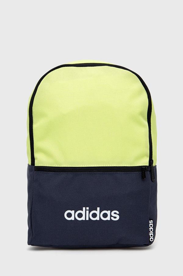 Dětský batoh adidas zelená barva, malý, hladký