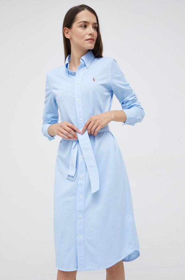 Bavlněné šaty Polo Ralph Lauren mini