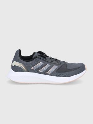Boty adidas Runfalcon 2.0 H04519 šedá barva, na plochém podpatku