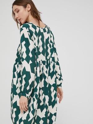 Šaty Answear Lab zelená barva, mini, áčková