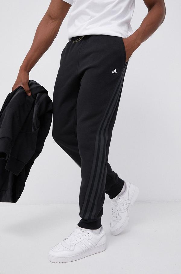 Kalhoty adidas Performance pánské, černá barva, s aplikací