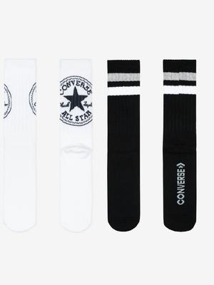Converse Ponožky 2 páry Černá Bílá