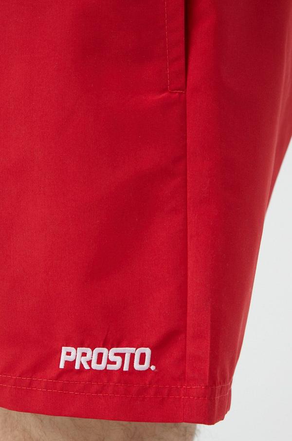 Plavkové šortky Prosto Nimi pánské, červená barva, hladké