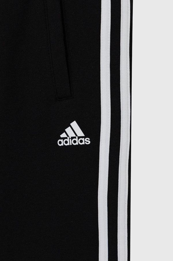 Dětské kalhoty adidas GS8873 černá barva, hladké