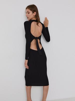 Šaty Elisabetta Franchi černá barva, mini, přiléhavé