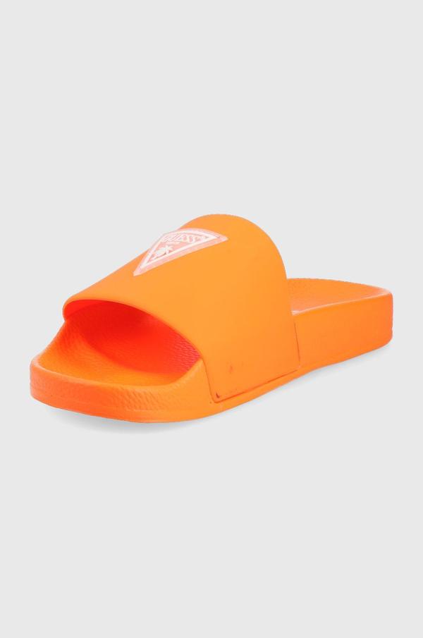 Pantofle Guess dámské, oranžová barva
