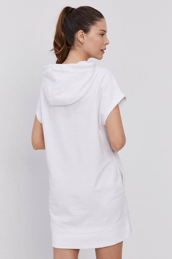 Šaty Dkny bílá barva, mini, jednoduché
