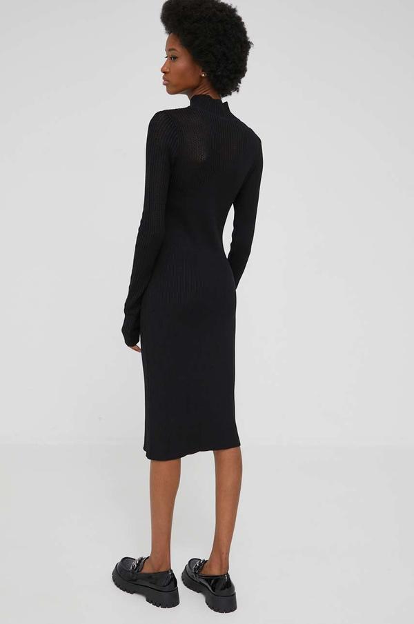 Šaty Answear Lab černá barva, mini, přiléhavá