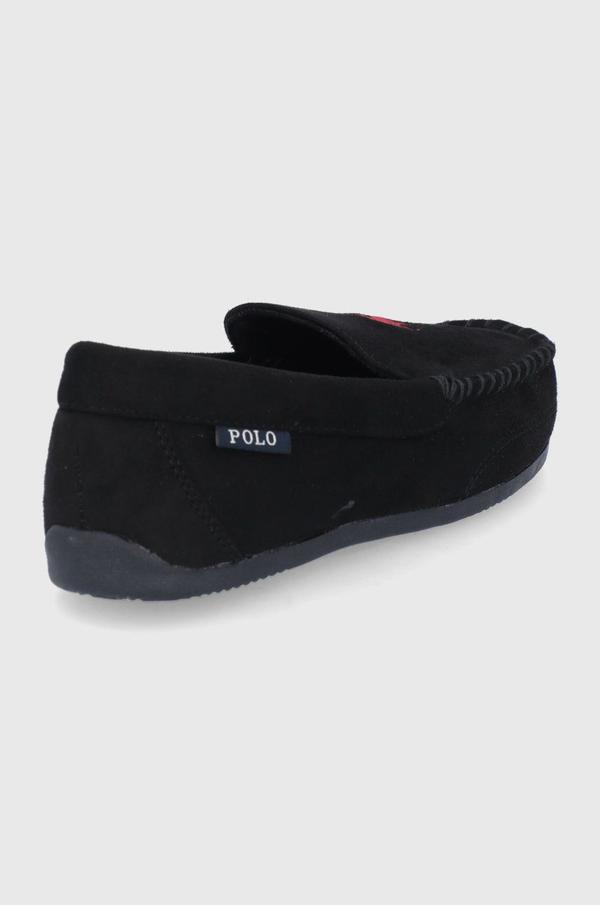 Pantofle Polo Ralph Lauren černá barva