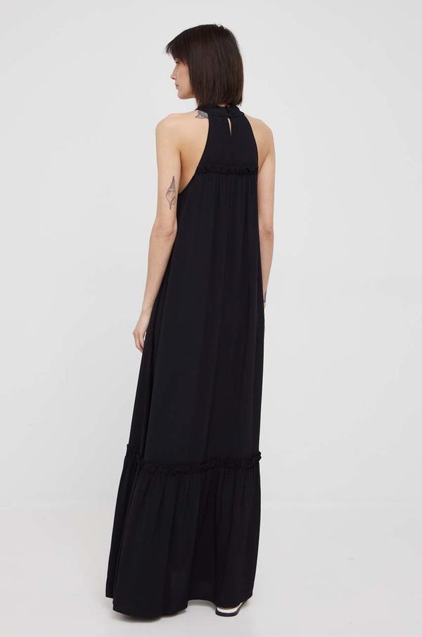 Šaty Sisley černá barva, maxi