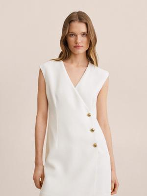 Šaty Mango Yess2 bílá barva, mini
