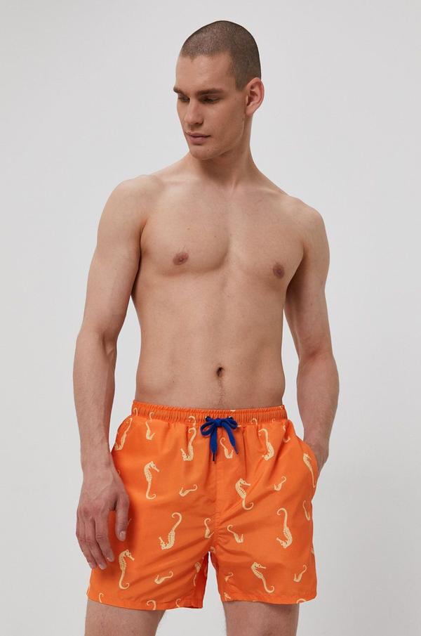 Plavkové šortky Only & Sons oranžová barva