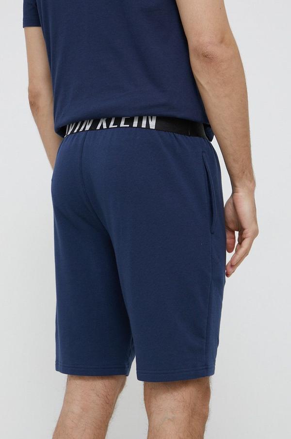 Pyžamové šortky Calvin Klein Underwear pánské, tmavomodrá barva, hladké