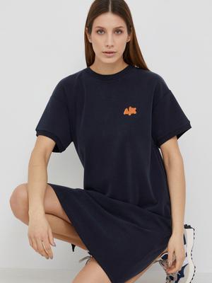 Šaty Armani Exchange tmavomodrá barva, mini, jednoduchý