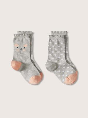 Dětské ponožky Mango Kids Dotti (2-pack) šedá barva