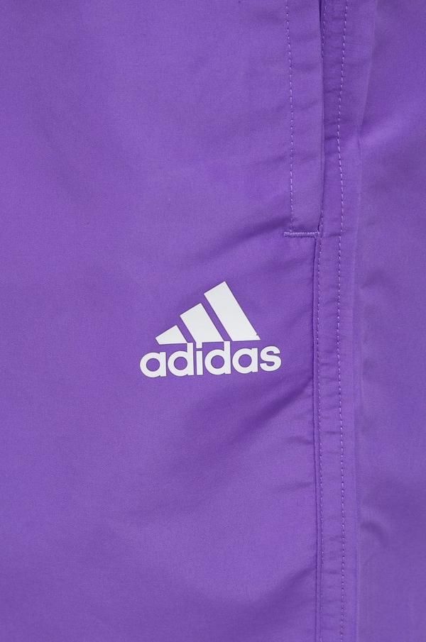 Plavkové šortky adidas Performance fialová barva
