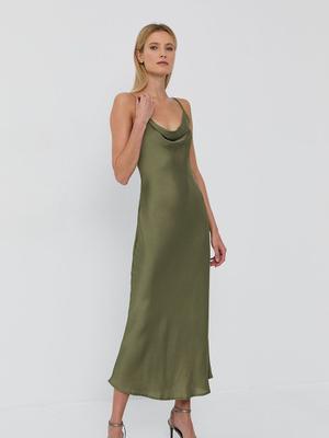 Šaty Guess zelená barva, maxi, jednoduché