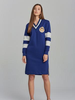 ŠATY GANT D1. U.S ROYALTY V-NECK DRESS modrá XXL