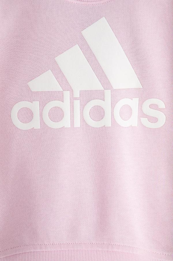 Dětská mikina adidas GS4287 růžová barva, s potiskem