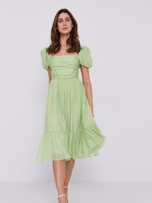 Šaty Miss Sixty zelená barva, midi, áčkové