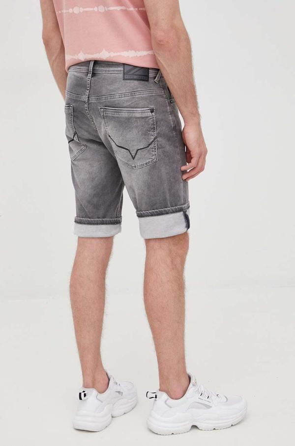 Džínové šortky Pepe Jeans Jack Short Grey pánské, šedá barva