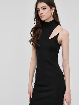 Šaty Morgan černá barva, mini, přiléhavá