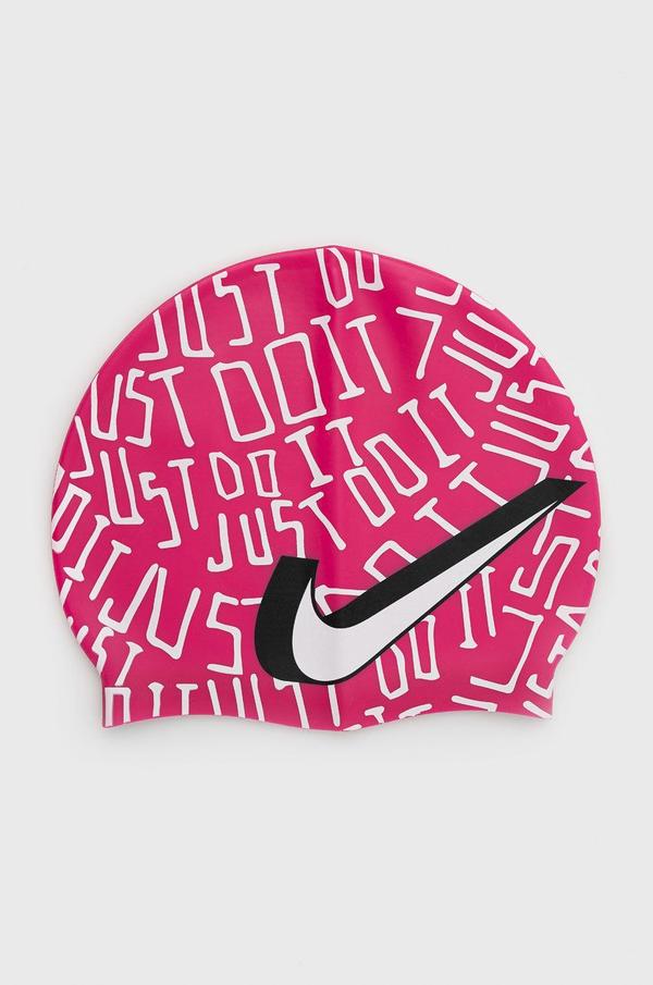 Plavecká čepice Nike Scribble růžová barva