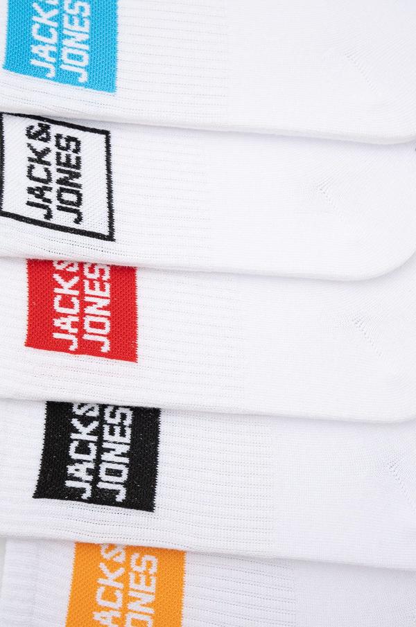 Dětské ponožky Jack & Jones bílá barva