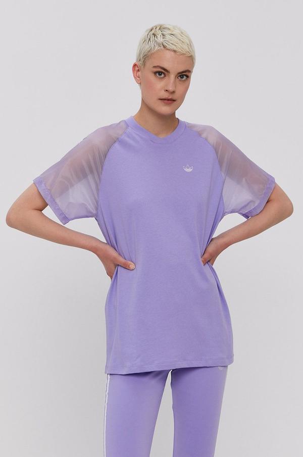 Tričko adidas Originals GN8075 dámské, fialová barva