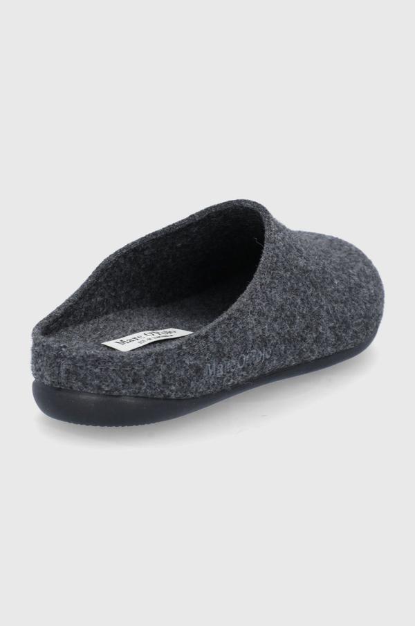 Vlněné pantofle Marc O'Polo šedá barva