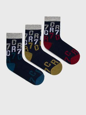 Dětské ponožky CR7 Cristiano Ronaldo (3-pack) tmavomodrá barva