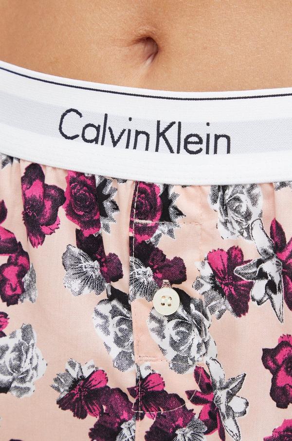 Bavlněné pyžamové šortky Calvin Klein Underwear fialová barva, bavlněná