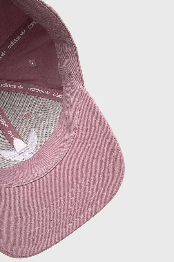 Čepice adidas Originals růžová barva, hladká