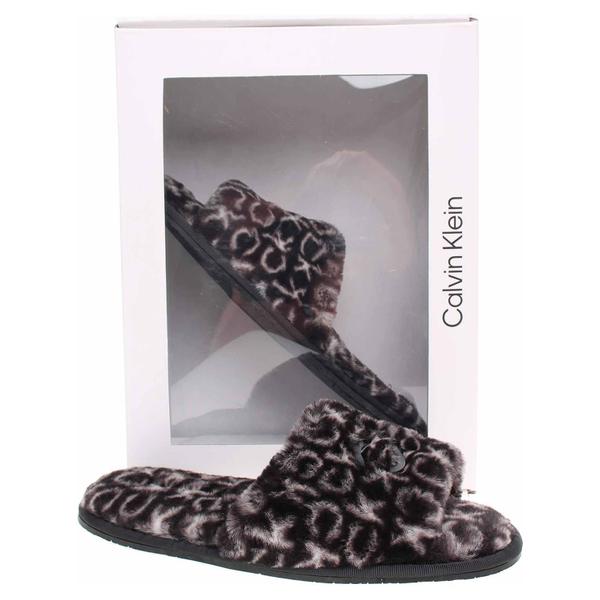 Dámské domácí pantofle Calvin Klein HW0HW00535 0GK black mono 38