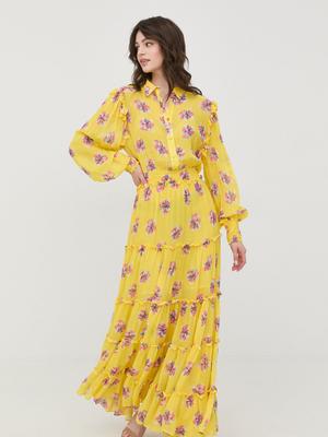 Šaty Silvian Heach žlutá barva, maxi
