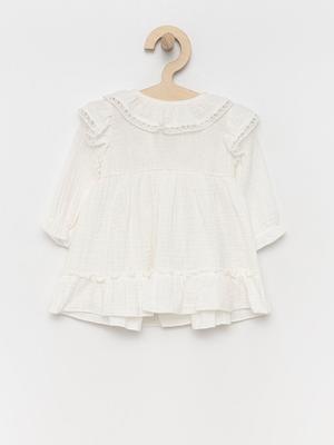 Dětské bavlněné šaty Jamiks bílá barva, mini, áčkové