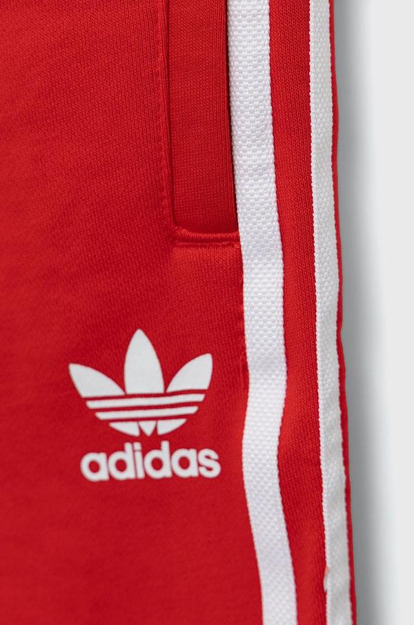 Dětské kalhoty adidas Originals HD2037 červená barva, s aplikací