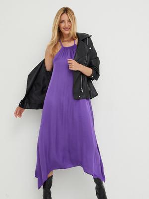 Šaty Answear Lab fialová barva, maxi