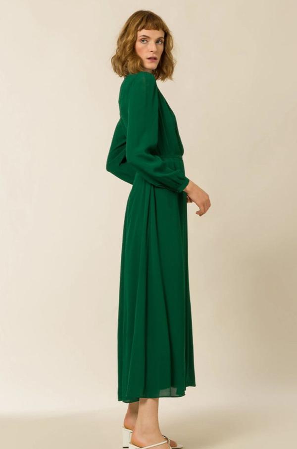 Šaty Ivy & Oak zelená barva, midi, jednoduchý