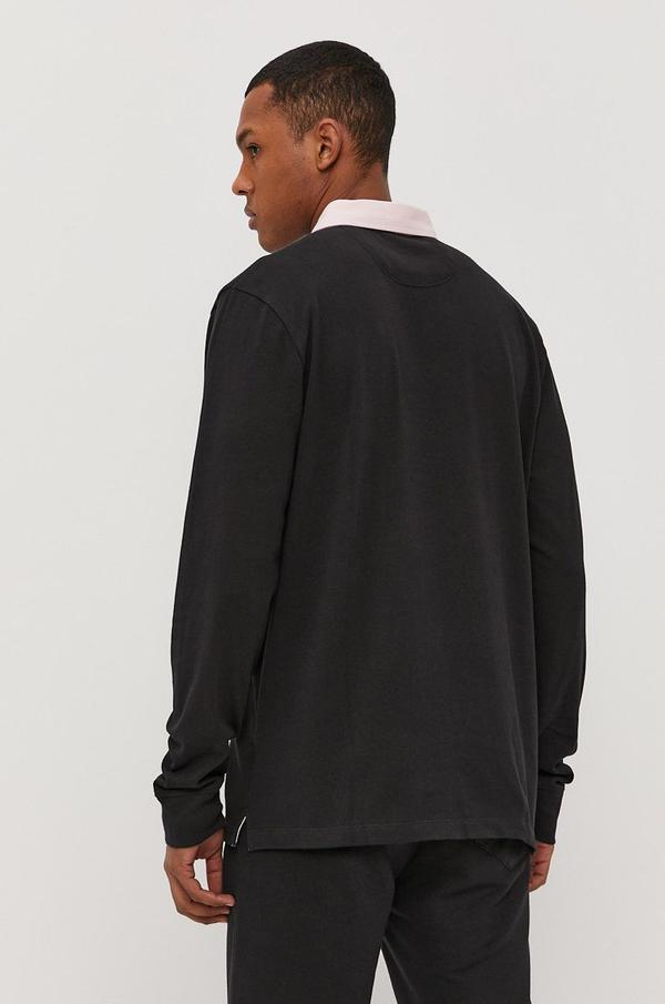 Tričko s dlouhým rukávem Vans černá barva