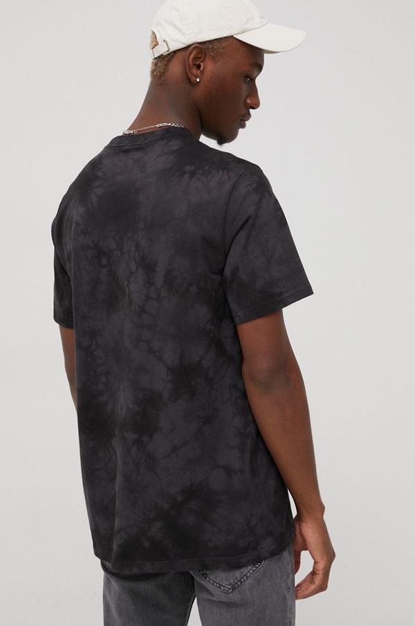 Bavlněné tričko Converse černá barva, vzorovaný