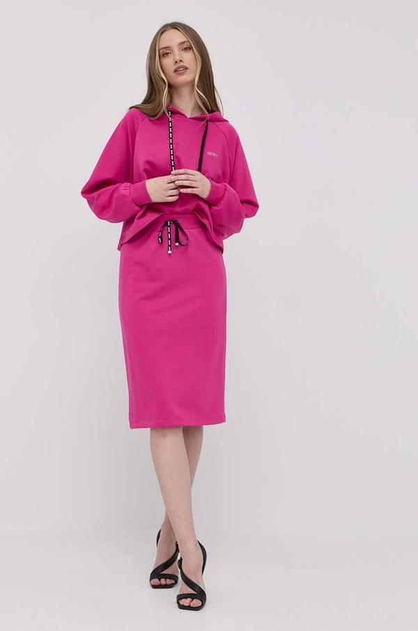 Sukně Liu Jo růžová barva, mini, jednoduchý