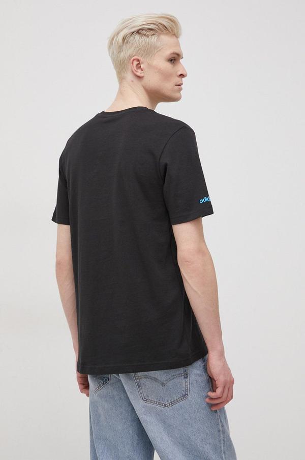Bavlněné tričko adidas Originals HE4683 černá barva, s potiskem