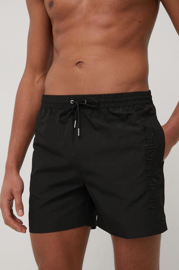 Plavkové šortky Calvin Klein černá barva