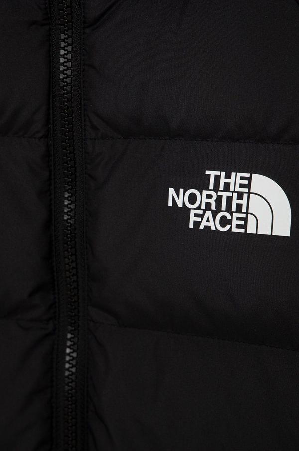 Dětská oboustranná péřová bunda The North Face černá barva